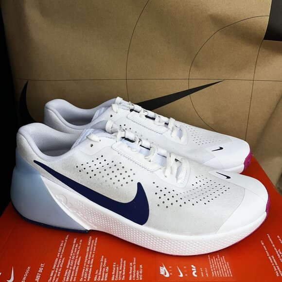 NEW Nike Air Zoom TR1 Cross Training Gym Shoes White Blue DX9016 102 Mens Size 9 main image 7